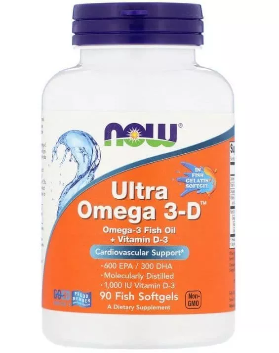 NOW Ultra Omega-3 + D3 90 sgels