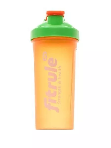 FitRule Шейкер классический с крючком (оранжевый+зеленая крышка)