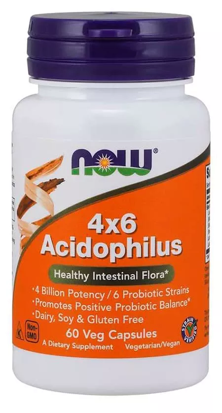 NOW 4X6 Acidophilus 60 vcaps