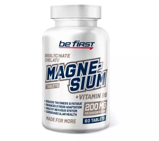BeFirst Magnesium Bisglycinate Chelate + B6 60 tabs