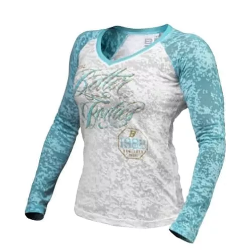 Better Bodies Burn out l/s, футболка с длинным рукавом, белая с голубым