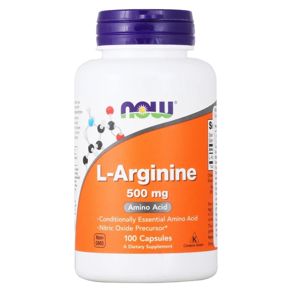 NOW L-Arginine 500 mg 100 caps фото