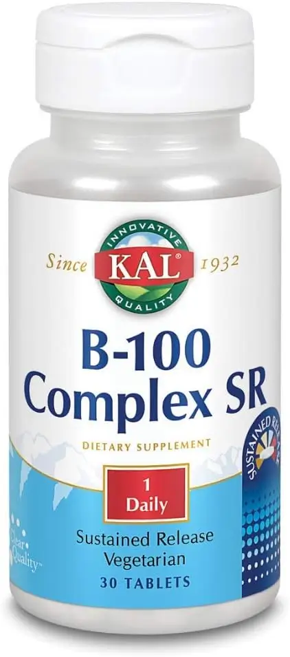 KAL Vitamins B-100 Complex SR 30 tab