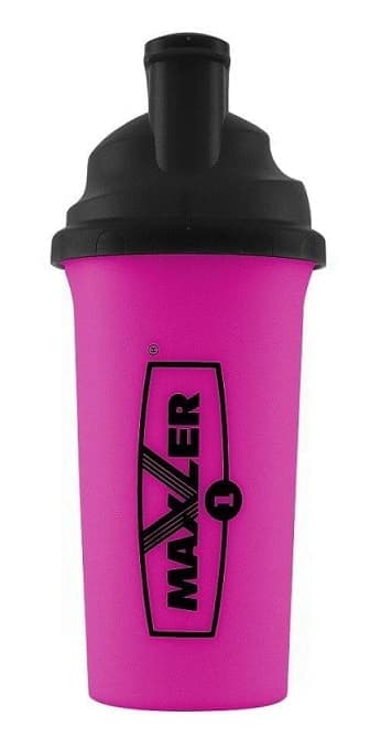Maxler Shaker Black 700 ml - Black - Pink 1 col. print