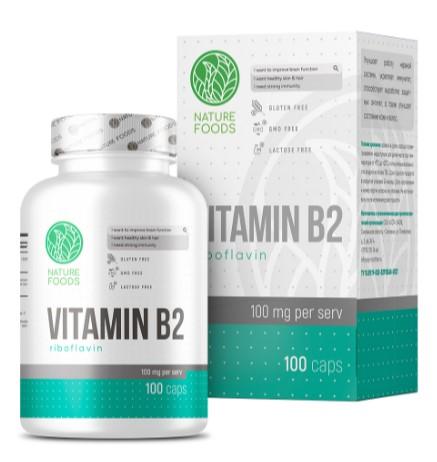 Nature Foods Vitamin B2 100mg 100 caps фото