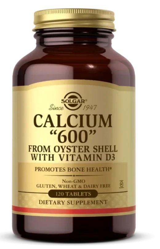 Solgar Calcium "600" Oyster Shell with Vitamin D3 120 tab фото