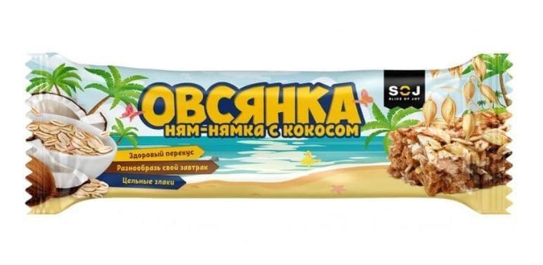 SOJ Злаковый Батончик Овсянка Ням-Нямка 30g