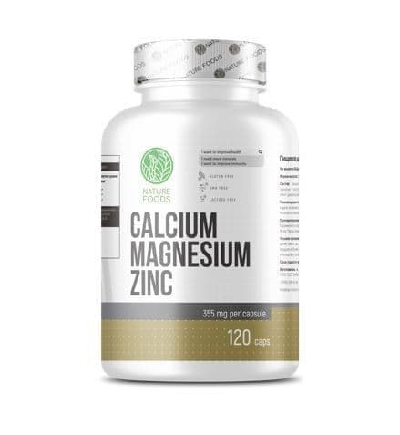Nature Foods Calсium Magnesium Zinc 120 caps фото