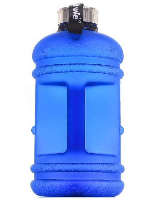 FitRule Бутыль прорезиненная металлическая крышка 2,2L (Синяя) фото