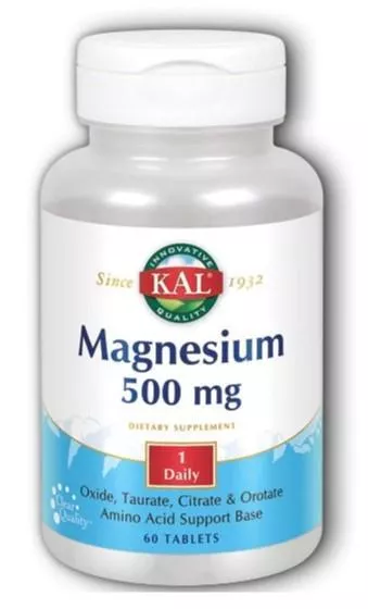 KAL Vitamins Magnesium Once Daily 500mg 60 caps фото