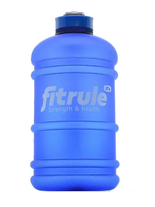 FitRule Бутыль прорезиненная крышка щелчок 2,2L (Синяя) фото