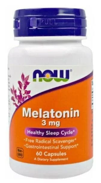 NOW Melatonin 3 mg 60 vcaps фото