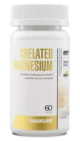 Maxler Chelated Magnesium (Bisglycinate Chelate form) 120 vegan tabs фото
