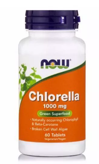 NOW Chlorella 1000mg 60 tabs фото